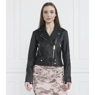 Kurtki damskie - Pinko Skórzana ramoneska SENSIBILE | Regular Fit - miniaturka - grafika 1