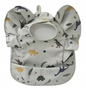 ŚLINIACZEK DLA NIEMOWLAKA Z KIESZONKĄ I FALBANKAMI - Śliniaki i fartuszki - miniaturka - grafika 1