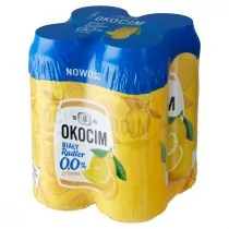 Okocim Radler Biały Piwo bezalkoholowe z lemoniadą cytryna 4 x 500 ml - Piwo - miniaturka - grafika 1