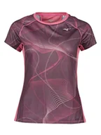Koszulki sportowe damskie - Mizuno Koszulka sportowa "Aero" w kolorze jasnoróżowo-antracytowym - miniaturka - grafika 1
