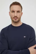 Bluzy męskie - Gant bluza męska kolor granatowy z aplikacją - miniaturka - grafika 1