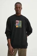 Bluzy męskie - Vans bluza bawełniana męska kolor czarny z nadrukiem VN000HPRBLK1 - miniaturka - grafika 1
