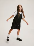 Sukienki i spódniczki dla dziewczynek - Reserved - Sukienka z T-shirtem - czarny - miniaturka - grafika 1