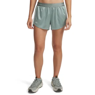 Damskie Spodenki UNDER ARMOUR TECH PLAY UP SHINE SHORTS 1389883-348 – Oliwkowy - Spodenki damskie - miniaturka - grafika 1