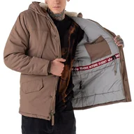 Kurtki i kamizelki sportowe męskie - Kurtka Alpha Industries N3B Expedition Parka 108112183 - brązowa - miniaturka - grafika 1