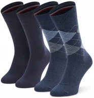 Skarpetki męskie - Tommy Hilfiger Skarpety Męskie 47-49 Romby Jeans - miniaturka - grafika 1