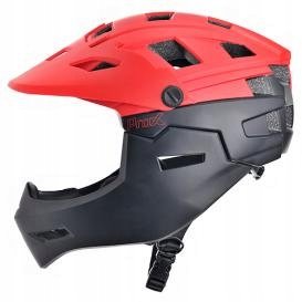 Prox Kask Rowerowy Cage L Czerwony Czarny FullFace Mtb Qr In-Mould