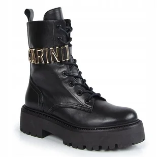 Czarne botki trapery workery CARINII B9874 skóra - Botki damskie - miniaturka - grafika 1