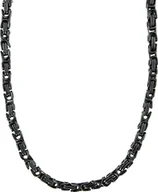 Naszyjniki męskie - 5 mm łańcuszek męski bransoletka łańcuszek męski naszyjnik łańcuszek męski, 22 cm czarny łańcuszek ze stali nierdzewnej - miniaturka - grafika 1