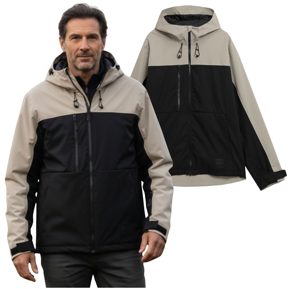 4F Kurtka Męska Przeciwdeszczowa Kaptur Membrana NEODRY Rozmiar S