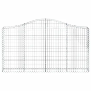 VIDAXL Kosze gabionowe, 4 szt, 200x30x100/120 cm, galwanizowane żelazo - Ogrodzenia - miniaturka - grafika 5