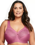 Biustonosze - Glamorise Damski biustonosz MagicLift Natural Support Bra bez fiszbin #1010, Czerwony fiolet, 80G - miniaturka - grafika 1
