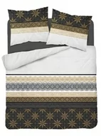 Pościel - Detexpol Pościel bawełniana 220x200 glamour ornamenty grafitowa złota 3835 A Bawełna 88 - miniaturka - grafika 1