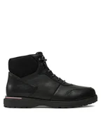 Botki męskie - Tommy Hilfiger Trzewiki Corporate Warm Outdoor Lth Boot FM0FM05148 Czarny - miniaturka - grafika 1