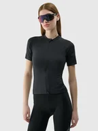 Koszulki sportowe damskie - 4F Koszulka kolarska w kolorze czarnym - miniaturka - grafika 1