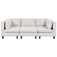 Sofy i kanapy - Sofa modułowa 5-osobowa z otomaną jasnobeżowa UNSTAD - miniaturka - grafika 1