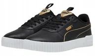Sneakersy damskie - Buty damskie trampki Puma Carina 2.0 Pop Up Metallics r.39 Czarne Sneakersy - miniaturka - grafika 1