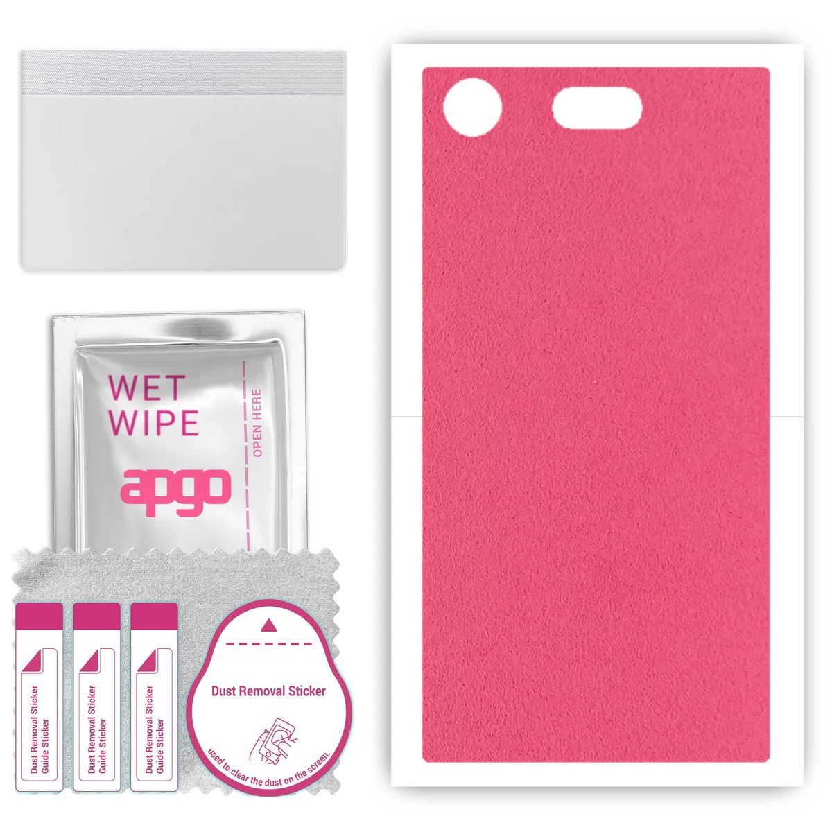 Folia naklejka skórka strukturalna na TYŁ Zamsz do Sony Xperia XZ1 Compact - Zamsz Różowy - apgo SKINS