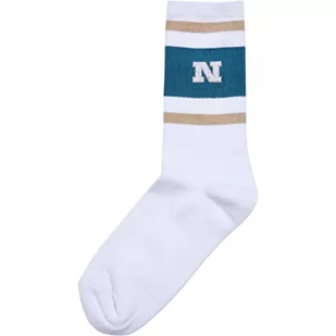 Urban Classics Skarpety unisex College Team Socks, styl blokowy, dostępne w 5 różnych kolorach, rozmiar od 35 do 38 do 47 – 50, beżowy/biały (Unionbeige/Bottlegreen/White), 47-50 EU - Skarpetki męskie - miniaturka - grafika 1