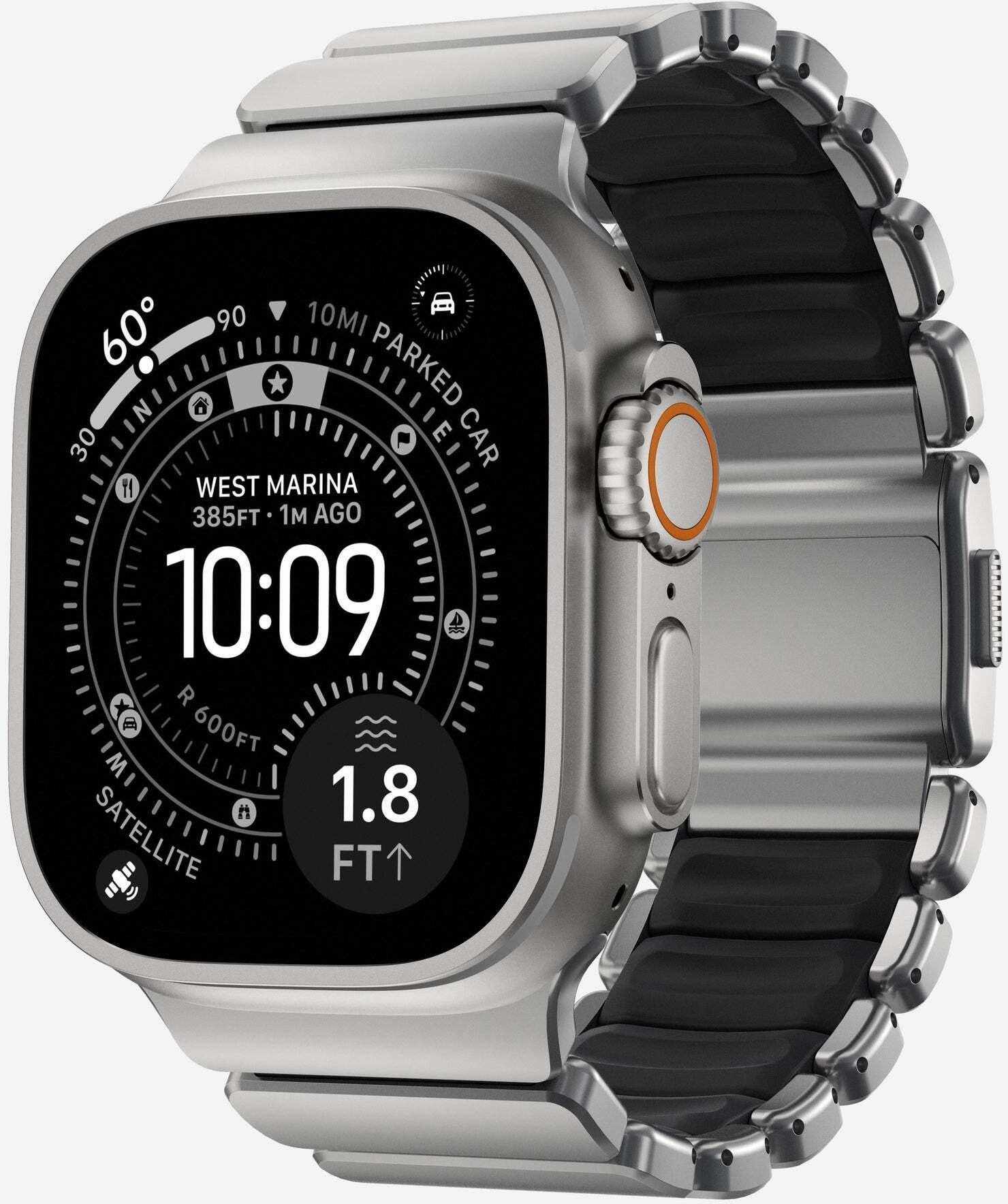 Nomad Stratos Band Titanium Black FKM AW 45/46/49mm