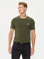 Koszulki męskie - Guess T-Shirt M2YI24 J1314 Zielony Slim Fit - miniaturka - grafika 1