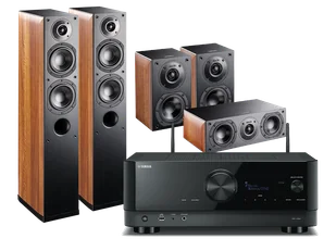 Kino domowe Yamaha RX-V6A (czarny) + Nota 550 X (orzech) + Nota 740 X (orzech) + Nota 240 X (orzech) - Kino domowe - miniaturka - grafika 1