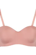 Biustonosze - Hunkemöller Usztywniony biustonosz push-up bez ramiączek na fiszbinach Smooth Różowy - miniaturka - grafika 1