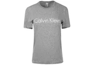 Koszulki i topy damskie - CALVIN KLEIN KOSZULKA T-SHIRT SS NECK CREW GREY QS6105E 020 - Rozmiar: XS - miniaturka - grafika 1