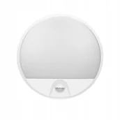 Lampy sufitowe - Plafon Led Agat 10W 4000K IP54 biały czujnik ruchu - miniaturka - grafika 1