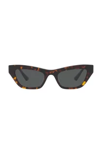 Okulary przeciwsłoneczne - Versace okulary przeciwsłoneczne damskie kolor brązowy - grafika 1