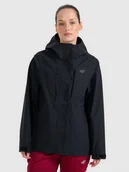 Kurtki i kamizelki sportowe damskie - 4F Kurtka trekkingowa membrana 10000 damska - czarna L - miniaturka - grafika 1