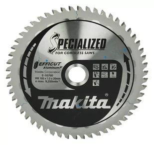 Makita E-16760 piła tarczowa do cięcia aluminium 165x20 mm 54 zęby Efficut T.C.T - Tarcze do pił - miniaturka - grafika 1
