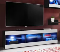 Szafki RTV - Szafka RTV / RGB LED / Biała / Czarna / Dąb Wotan - miniaturka - grafika 1