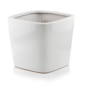 Donice - Donica ceramiczna biała 23 cm - miniaturka - grafika 1