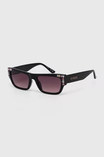 Okulary przeciwsłoneczne - Guess okulary przeciwsłoneczne damskie kolor czarny GU7902_5301T - grafika 1