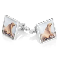 Spinki do mankietów i krawatów - Spinki do mankietów Foka PS-339M - miniaturka - grafika 1