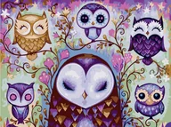 Farby i media malarskie - Malowanie po numerach 30x40 Fantastyczne sowy / Twoje Hobby - miniaturka - grafika 1