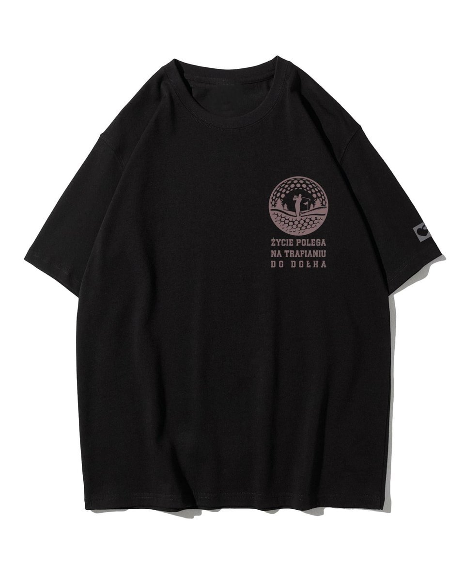 Koszulka oversize Golfowe Życie Odpoczynek Spokój Sport Czarny L