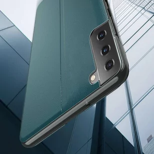 Eco Leather View Case elegancki futerał etui z klapką i funkcją podstawki Samsung Galaxy S21+ 5G (S21 Plus 5G) pomarańczowy - Etui i futerały do telefonów - miniaturka - grafika 4