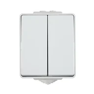 Wyłączniki światła i elektryczne - Efapel Włącznik podwójny SZARY IP65 WATERPROOF - miniaturka - grafika 1
