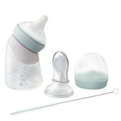 Sztućce dla dzieci - Butelka Silikonowa & Łyżeczka Silikonowa 2In1 - Marcus & Marcus - miniaturka - grafika 1