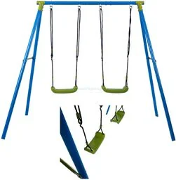 Huśtawka dziecięca Sandora podwójne siedzisko mocny stelaż - Huśtawki - miniaturka - grafika 1