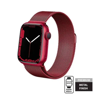 Crong Milano Steel – Pasek ze stali nierdzewnej do Apple Watch 38/40/41 mm (czerwony) - Akcesoria do smartwatchy - miniaturka - grafika 10