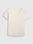 Koszulki i topy damskie - 4F T-SHIRT DAMSKA KOSZULKA SLIM F1990 ZAŁAMANA BIEL ROZMIAR XS - miniaturka - grafika 1