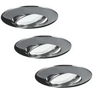 Oprawy, klosze i abażury - Polux Zestaw 3 oczek OLIN 3x3,5W LED 306227 Czarna Perła SANICO - miniaturka - grafika 1