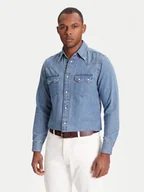 Koszule męskie - United Colors Of Benetton Koszula jeansowa 5RZKUQ03F Niebieski Regular Fit - miniaturka - grafika 1