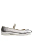 Buty dla chłopców - Geox Baleriny Jr Plie' J4555D 00044 C1007 D Srebrny - miniaturka - grafika 1