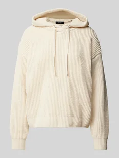 Sweter prążkowany z kapturem model ‘NEAT’ - Swetry damskie - miniaturka - grafika 1