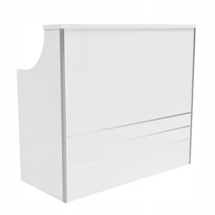 Calissimo Recepcja Fryzjerska Kosmetyczna Lakierowana Lada Biurko White E19-RT008C-120 - Lady recepcyjne - miniaturka - grafika 1
