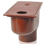 Rynny i akcesoria - Studzienka rynny brąz 30 x 16 x 21 ø75, 90, 100, 110 mm MAXPOL - miniaturka - grafika 1